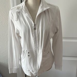 Keneth Too! vintage  White Zip-Up Women's Jacket